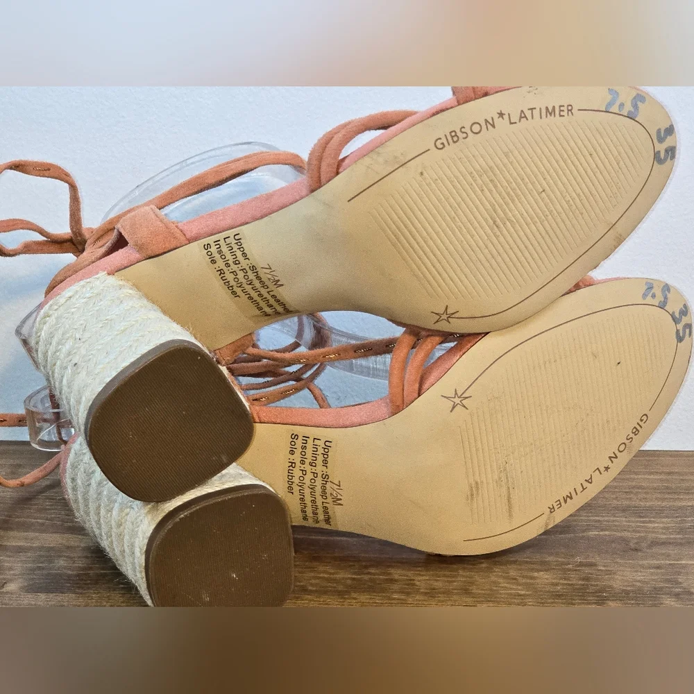 Gibson Latimer NWOT Tasha Suede Lace-up Sandals Women's Size 7.5M - Picture 11 of 13